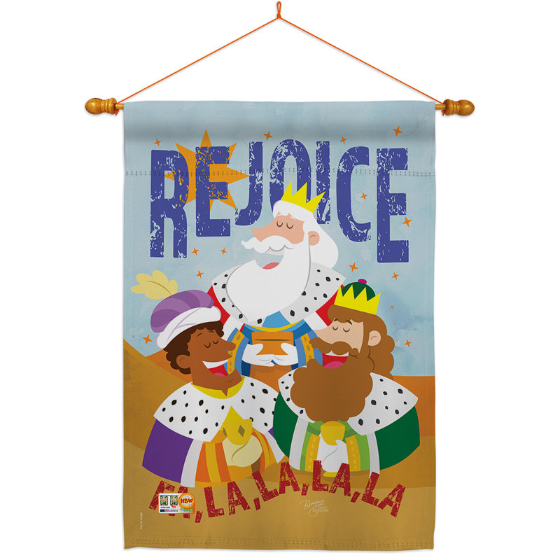 Ensemble de drapeaux en polyester 40 x 28 po Fa La Rejoice