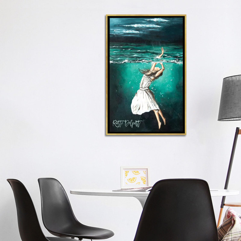 Grace, H 40 po x l 26 po, Impression sur toile flottante sans passe-partout, Doré