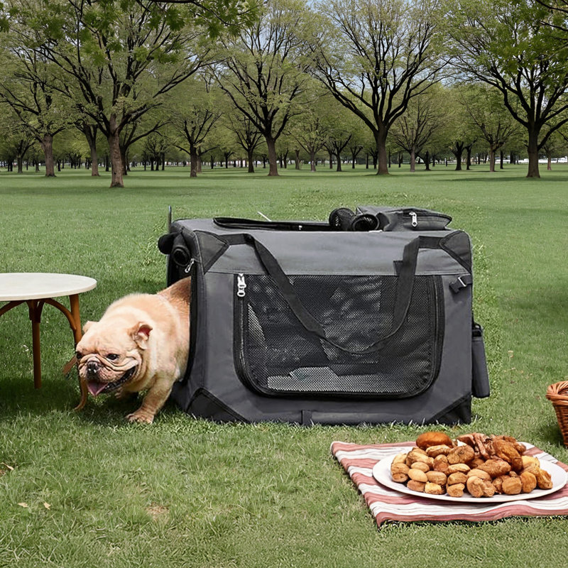 Cage pliable pour chien, transport pour animal de compagnie, cage souple pour chien, tissu Oxford, 17" H x 24.5" W x 17" D
