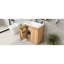 Meuble-lavabo 30 po avec lavabo, armoire de salle de bain multifonctionnelle avec portes et tiroir, panneau de fibres à densité moyenne, naturel