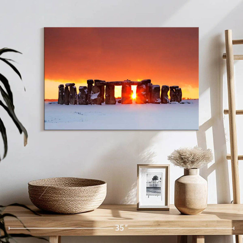 Lilie Stonehenge au coucher du soleil en hiver Salisbury I, H 16 po x l 24 po