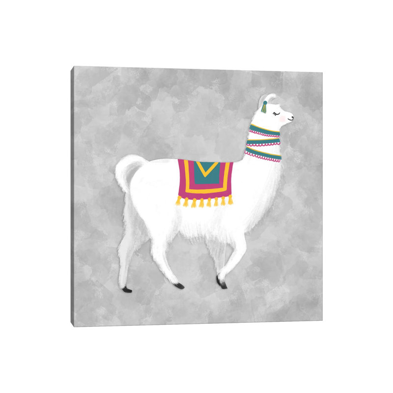 Lovely Llama I by Noonday Design - Wrapped Canvas Gallery-Wrapped Canvas Giclée, 30.48 cm H x 30.48 cm W