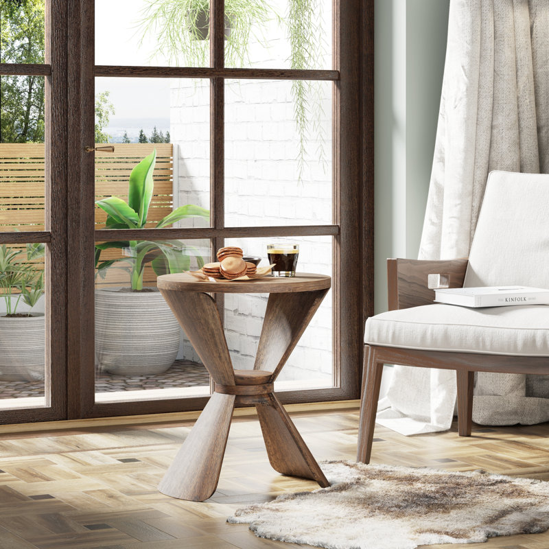 Table de bout avec tablette de rangement Rustic Farmhouse