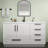 Madrille 60S" Free Standing Vanity With Acrylic Sink-1854206490