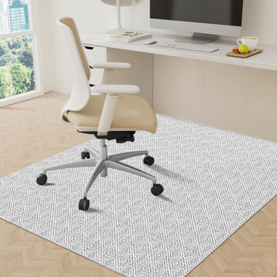 Tapis de chaise de bureau, protecteur de plancher en bois franc / carrelage robuste 46 po x 60 po, tapis de bureau d'ordinateur