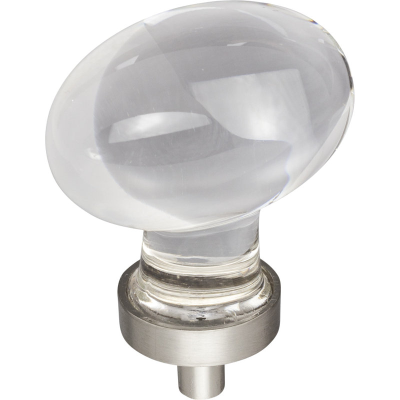 Harlow Oval Knob, Satin Nickel