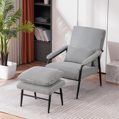 Fauteuil d'appoint club moderne avec repose-pieds Doroty