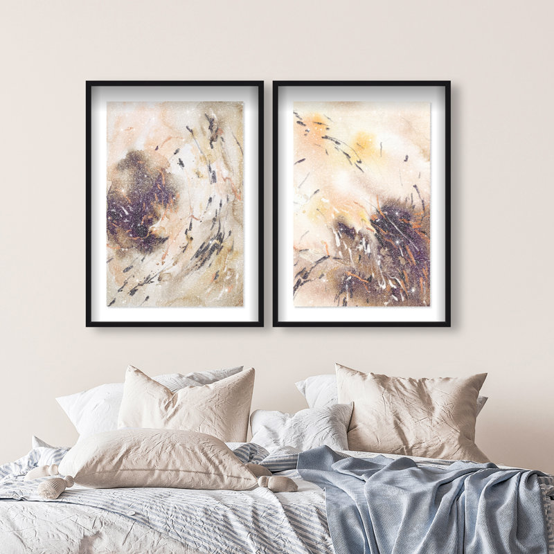 Floating Autumn Set Set by Oliver Gal, 111"H x 75"W, Black Shadowbox