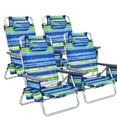 Reclining Beach Chair by Gymax