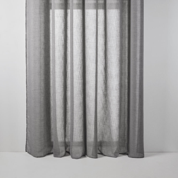 Sheer Curtain, 145cm x 298cm, Mid Grey