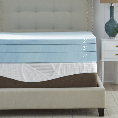 Slumber Solutions  Cooling Gel Memory Foam Mattress Topper