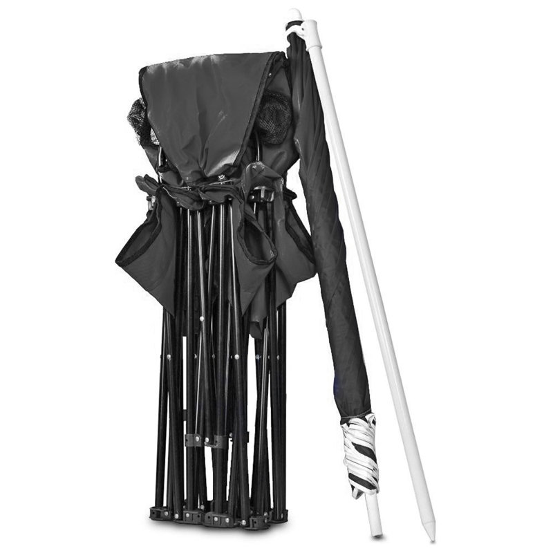 Chaise de plage pliante Lattimer GoTeam, Noir