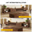 200-262cm Wide Extending Media Console for Home Cinema, Walnut Finish with Hidden Cable Management Fast Dispatch From UK Warehouse – Dispatched Within 2 Days