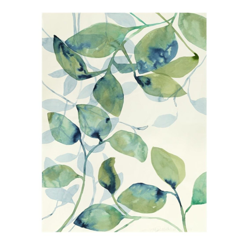 Floral Floral par Susan Hable - Peinture, Image au pinceau gel, H 48 po x l 36 po