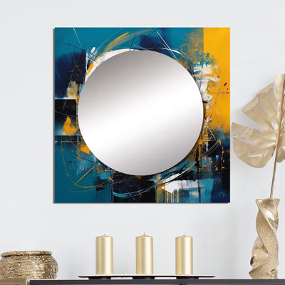 Mcgillivary - Art abstrait miroir mural carré en marbre