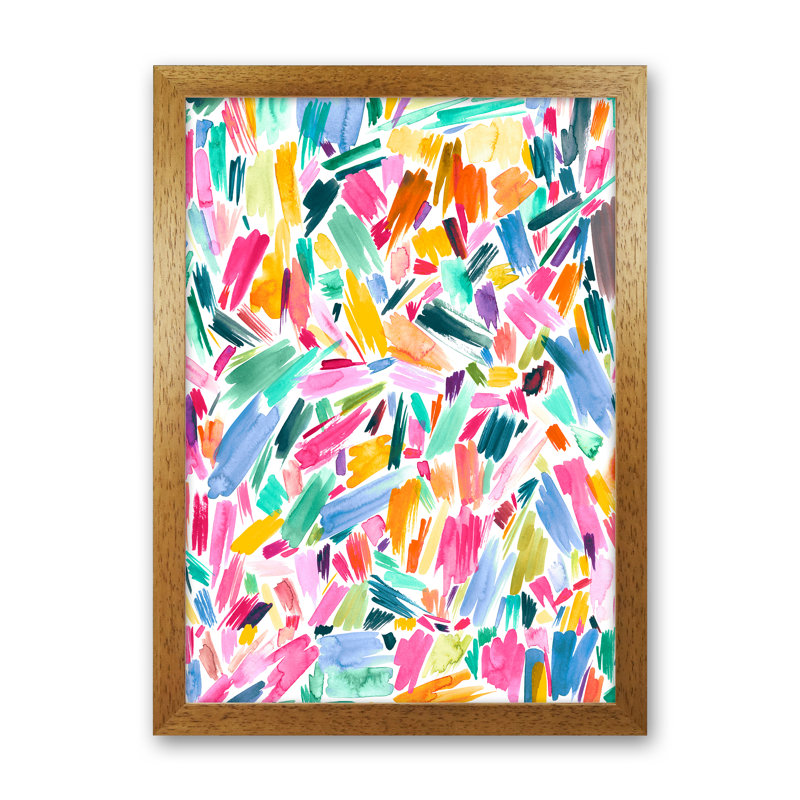 Artist Simple Pleasure - Print, Brown Framed, 88cm H x 64cm W x 3cm D