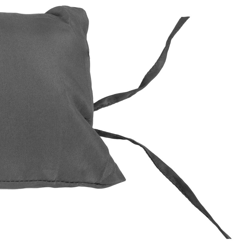 Coussin de siège et appui-tête double gris foncé 43,5 "x 7" Andrei