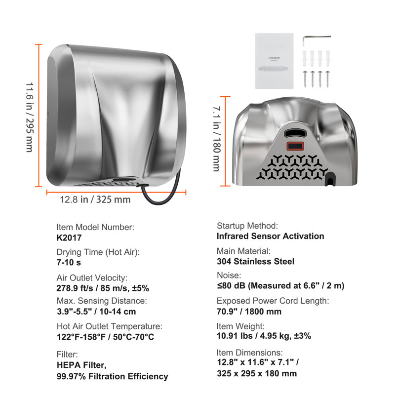 VEVOR Automatic Hand Dryer