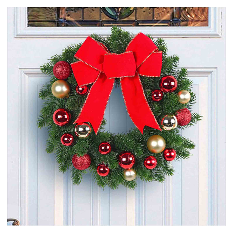 Christmas Wreath Metal Large Bow Christmas Decorations