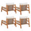 Ensemble de 4 chaises Charlotte Brown