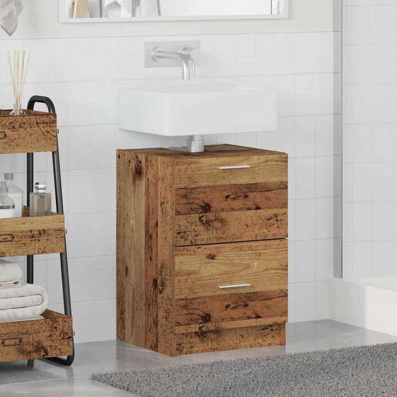 40Cm Single Bathroom Vanity Base Only, Old Wood
