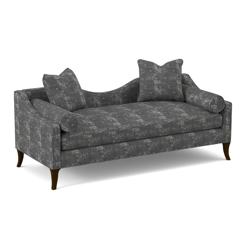 Audrey Chaise Lounge, American Walnut, Venice Navy 100% Polyester