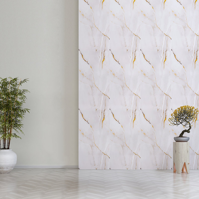 Dayzie 10pcs Marble 60cm x 30cm Peel and Stick Wallpaper Roll, White