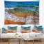 Tapisserie «Beach Summer Seashore» avec vagues blanches-28508317