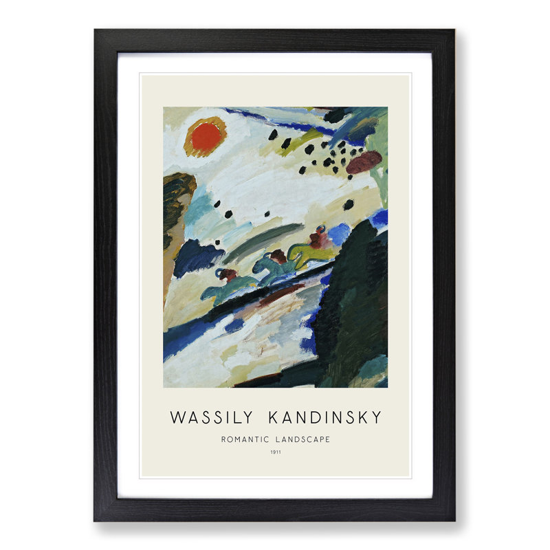 Romantic Landscape by Wassily Kandinsky - Picture Frame Graphic Art, 36cm H x 27cm W x 2cm D