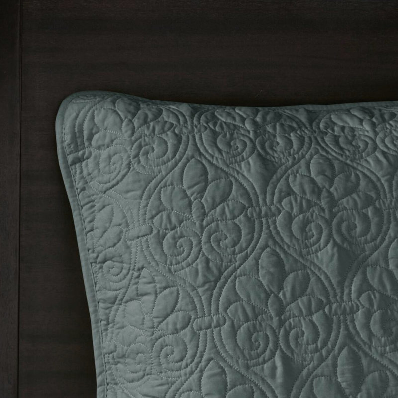 Grand couvre-lit réversible pour grand lit 3 - avec un matelassage élégant, surdimensionné pour la couverture de matelas profond, rembourré de coton prélavé, comprend deux taies décoratives, lavable à la machine 3 pièces dans une expérience de détente rembourrée,