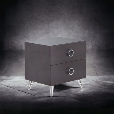 Espresso Finish Accent Table with Stylish Interior Decor Design
