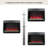 23 inch electric fireplace insert, ultra thin heater with crystal & realistic flame, remote control