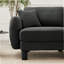 Convertible L Shape Sectional 3 - Seater Sofa Couch With Distinctive Shell - Shaped Armrests, Removable Ottoman And Cylindrical Legs For Versatile Living Spaces-2097796224-2097796230