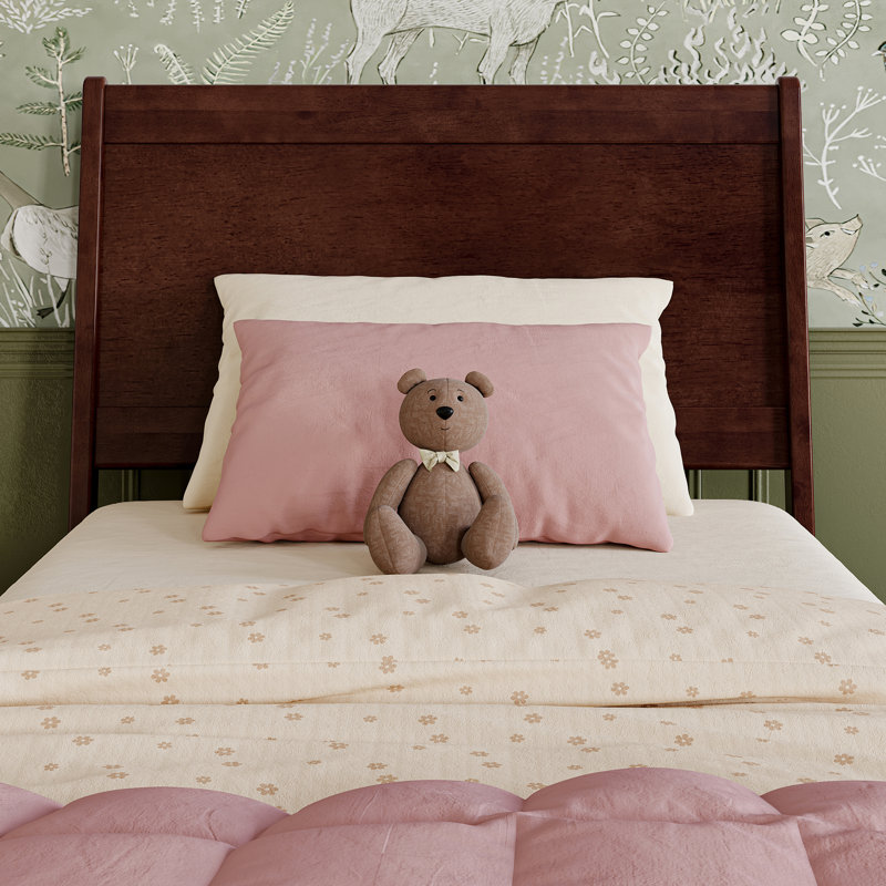 Tête de lit en bois massif Sadiras, Twin, Walnut