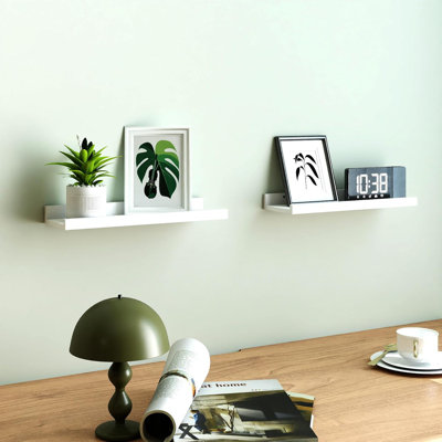 Ensemble de 2 tablettes 14 po avec tablettes flottantes blanches