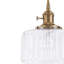 Vintage Single Light Cylinder-Shaped Ribbed Glass Pendant Light