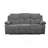 Kalen Grey Chenille Sofa W/ Drop Down Table