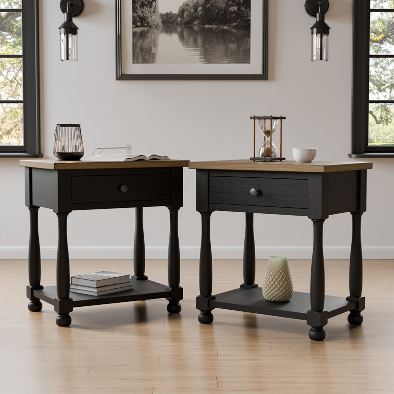 Alfons 1-Drawer Nightstand (Set Of 2)