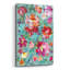  «Bright Floral Medley C Turquoise» par Danhui Nai, art mural en verre acrylique-1955003901