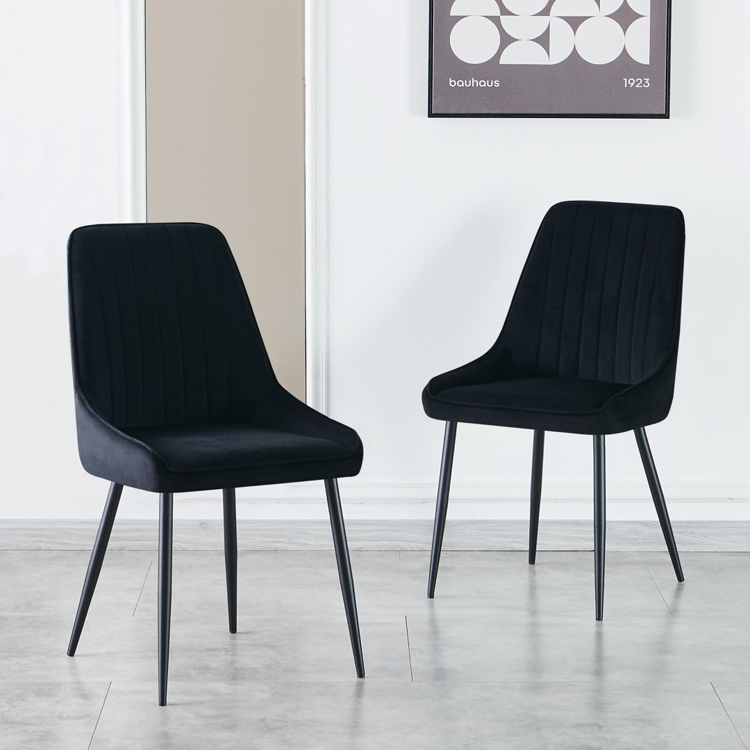 Modern Velvet Armless Upholstered Dining Chairs