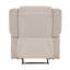 Fauteuil inclinable moderne avec revêtement en tissu texturé et accoudoirs à plateau-coussin