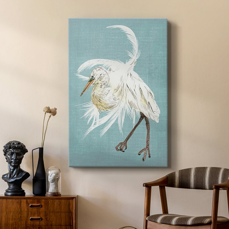 Heron Plumage IV - galerie Cavas sur mesure, H 18 po x l 12 po