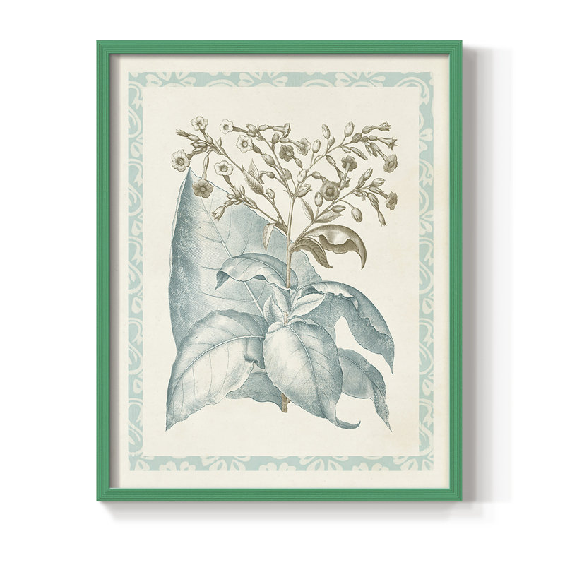 Willow Blue Besler I, reproduction encadrée - bois massif, Vert, H 10 po x l 8 po