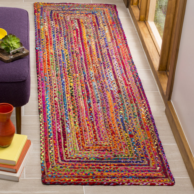 Tapis multicolore Herzig, Tapis de couloir 2 pi 3 po x 8 pi