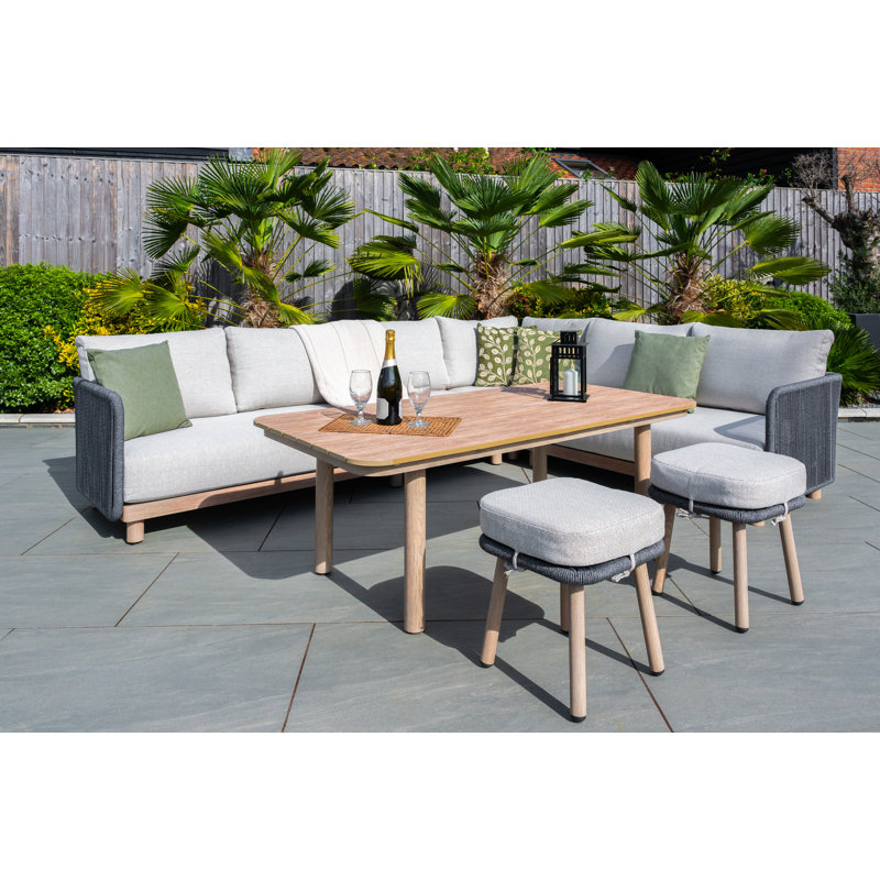 Buxton Rope Weave Corner Set with High Table