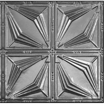 Carreau de plafond en étain argenté 1,98 pi x 1,98 pi