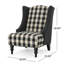 Fauteuil club haut dossier en tissu TODDman