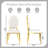 Modern Dining Chair Set, Oval Backrest Faux Leather Upholstery And Polished Stainless Steel Legs-134372784-134372785