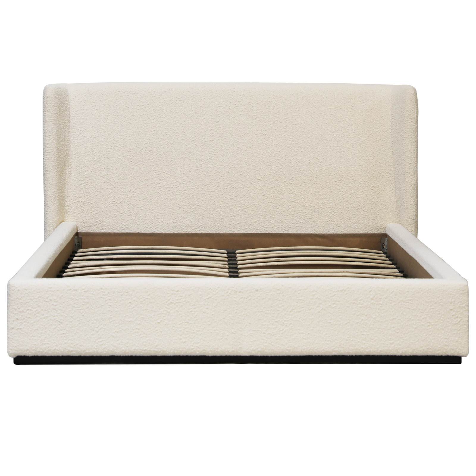 Wolcott Upholstered Platform Bed, Cream, Queen