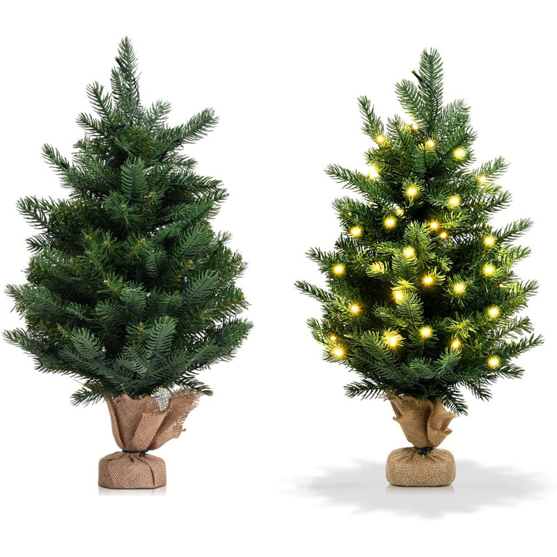 60cm H Lighted Artificial Fir Christmas Tree